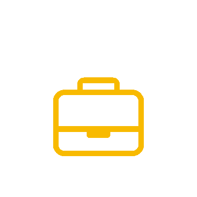 Haus mit Aktentasche Symbol